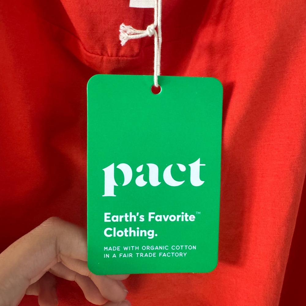 Pact | Organic Cotton Red Halter Midi Dress - Picture 2 of 3